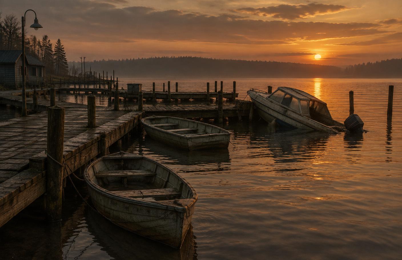 Marina abandonada em Kentucky